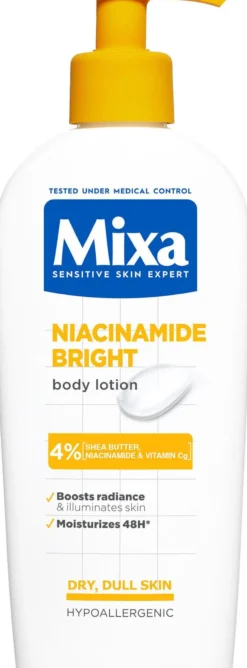 Mixa Niacinamide Bright Kroppslotion för torr & matt hud 250 ml