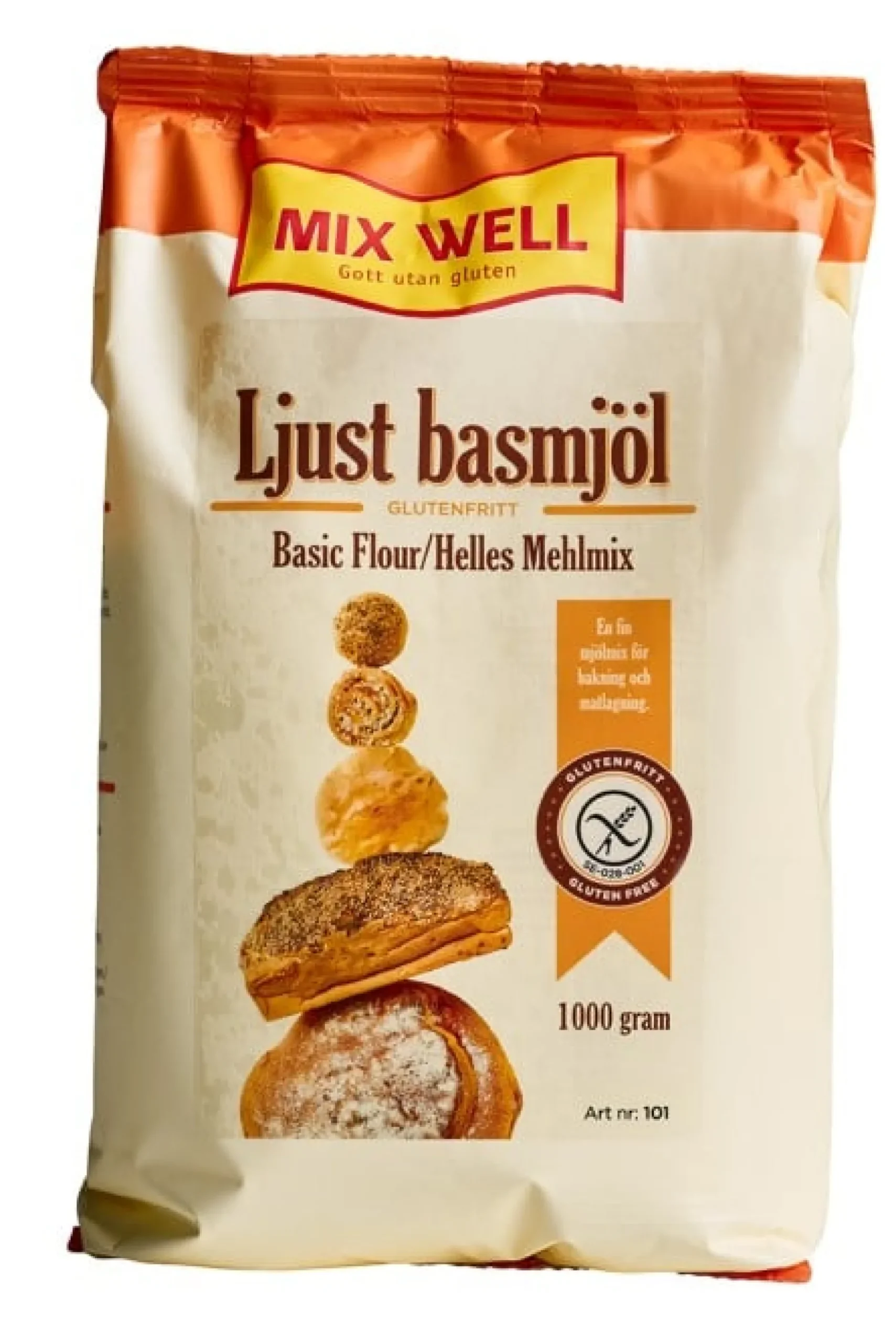 MixWell Glutenfritt Ljust Basmjöl 1000 g