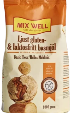 MixWell Ljust Gluten- & Laktosfritt Basmjöl 1000 g