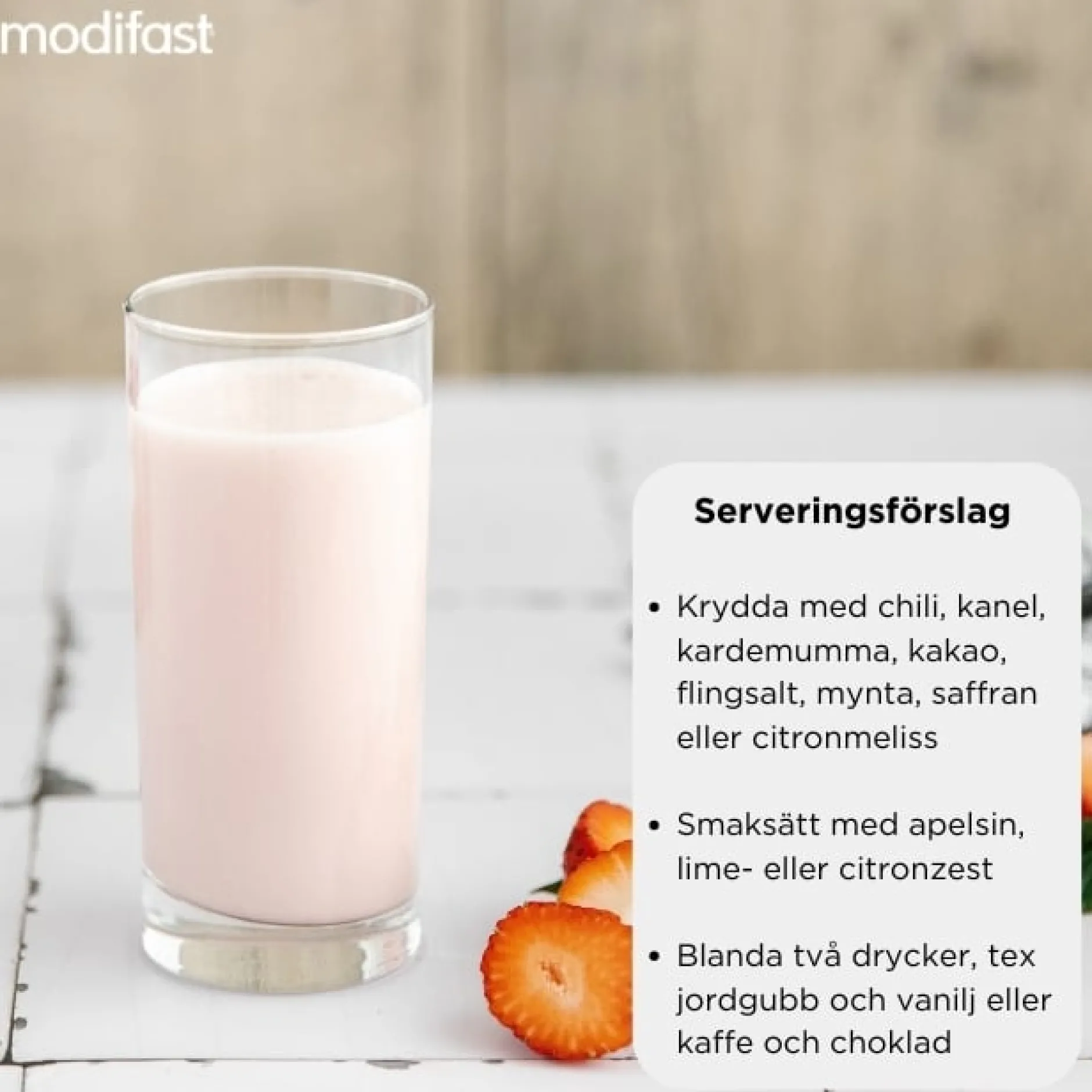 Modifast LCD Pulver Jordgubb 8 st