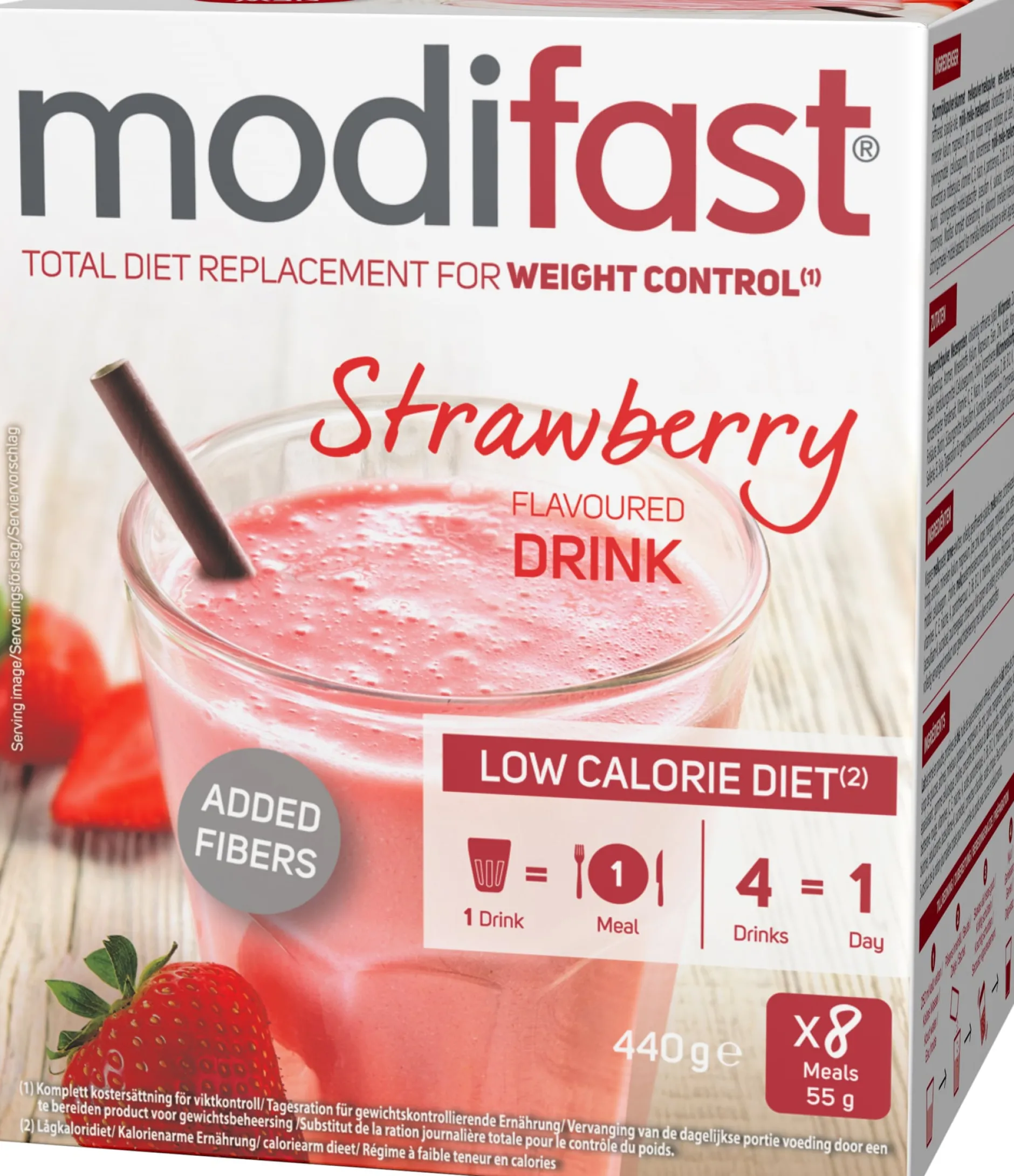 Modifast LCD Pulver Jordgubb 8 st