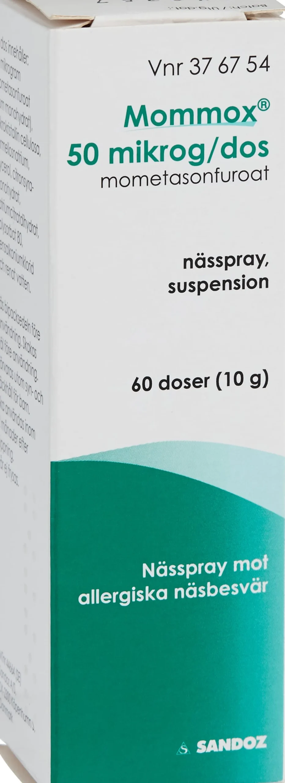 Mommox Sandoz nässpray 50 µg/dos 60 doser