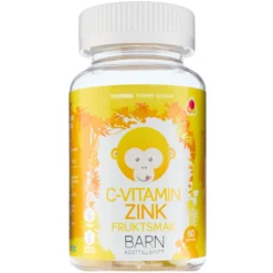 Monkids C-vitamin + Zink Barn Fruktsmak 60 tuggtabletter