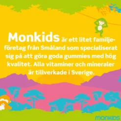 Monkids C-vitamin + Zink Tonår Fruktsmak 60 tuggtabletter