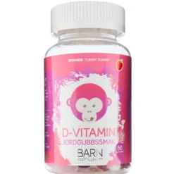 Monkids D-Vitamin Barn Jordgubb 60 tuggisar