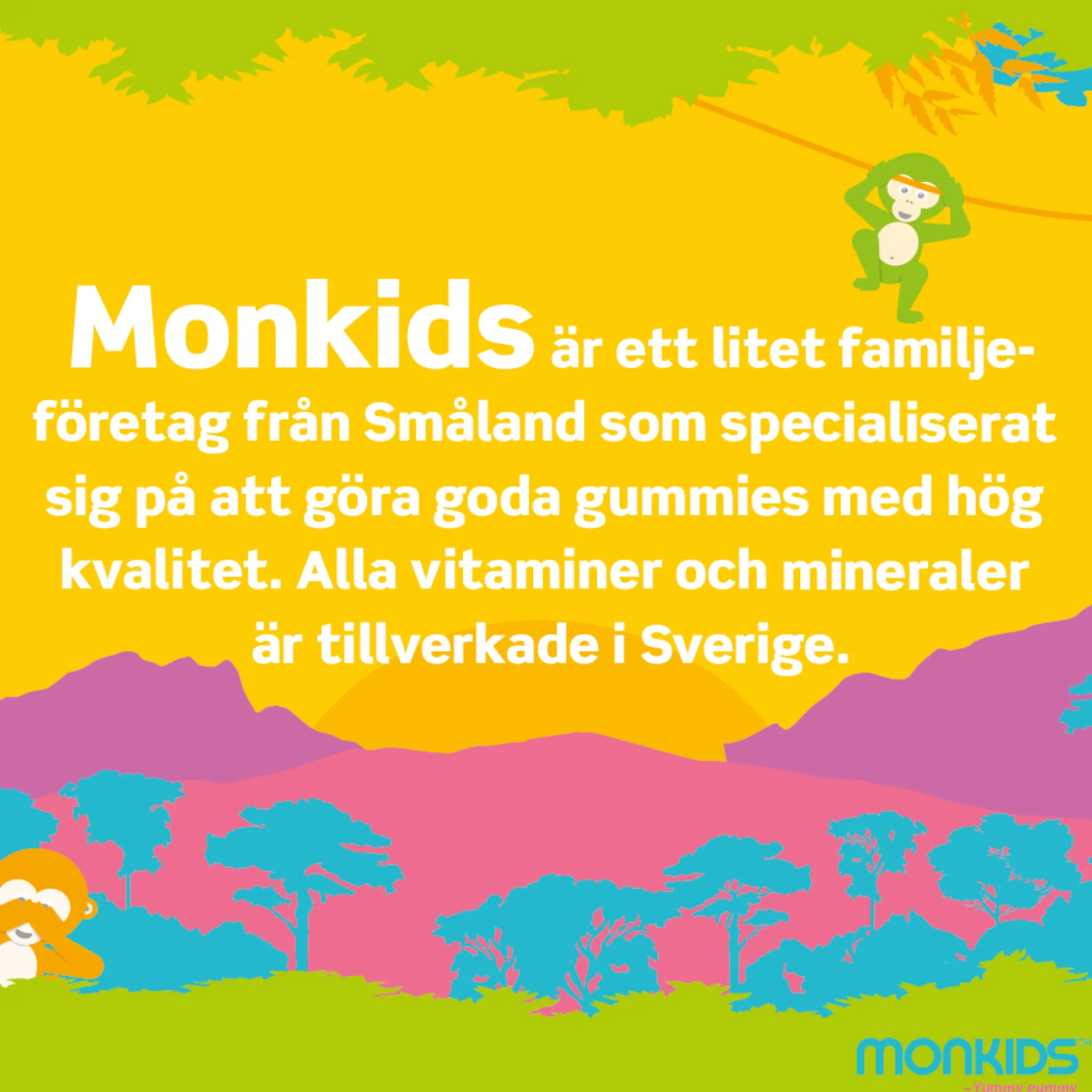 Monkids Fiskolja Barn Citron 60 tuggtabletter