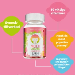 Monkids Multivitamin Barn Hallon 60 tuggtabletter