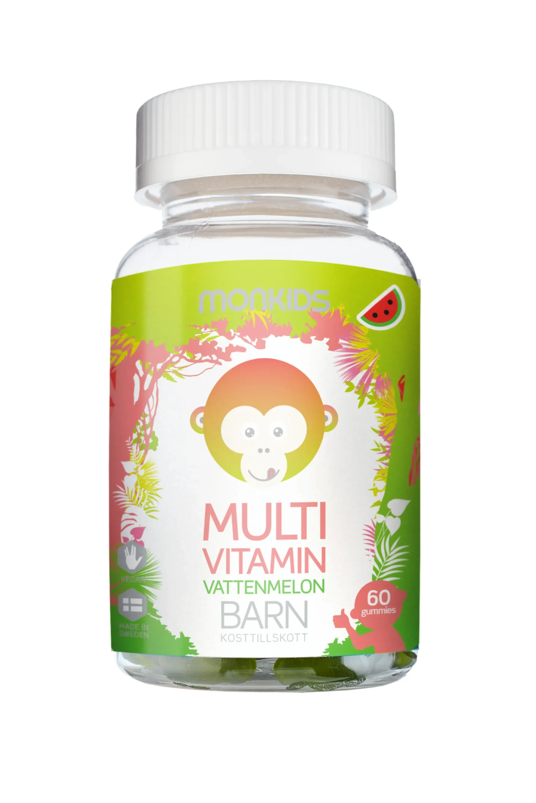 Monkids Multivitamin Barn Vattenmelon 60 tuggtabletter