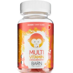 Monkids Multivitamin Jordgubb Barn 60 tuggtabletter