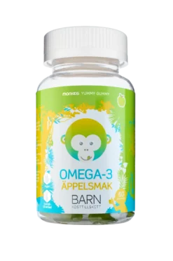 Monkids Omega-3 Barn Äpple 60 tuggisar
