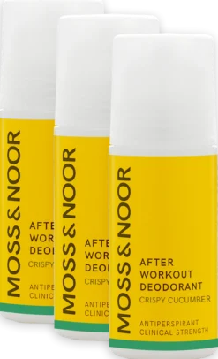 Moss & Noor After Workout Deodorant Crispy Cucumber 3-pack