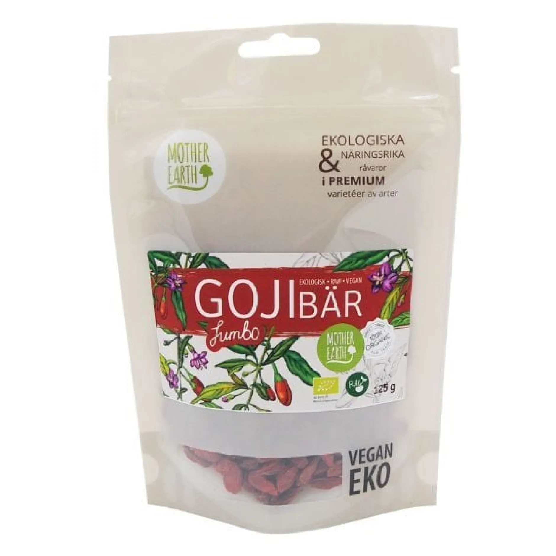 Mother Earth Gojibär Jumbo Premium EKO 125g