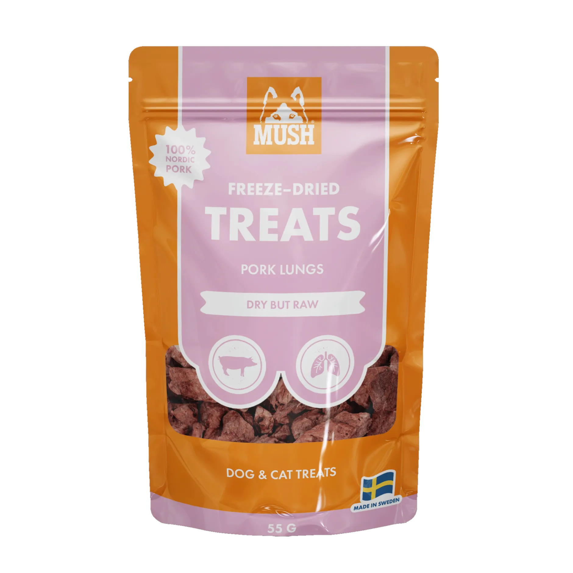 MUSH Treats Frystorkat Gris Lunga