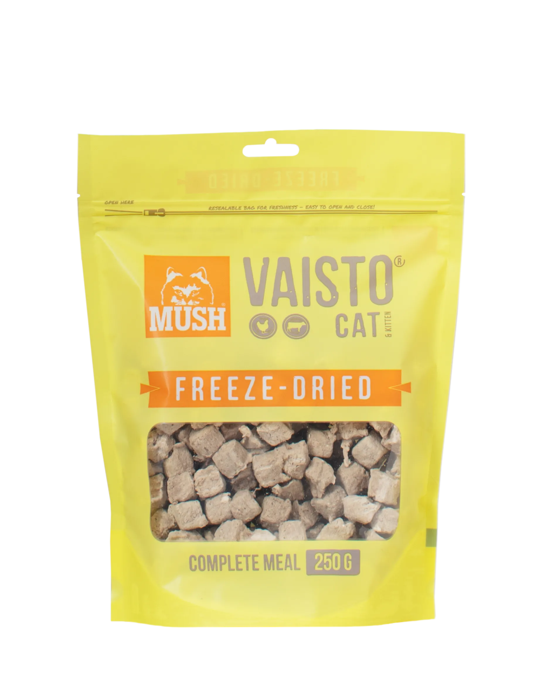 MUSH Vaisto Cat gul Kyckling-Nöt Frystorkat