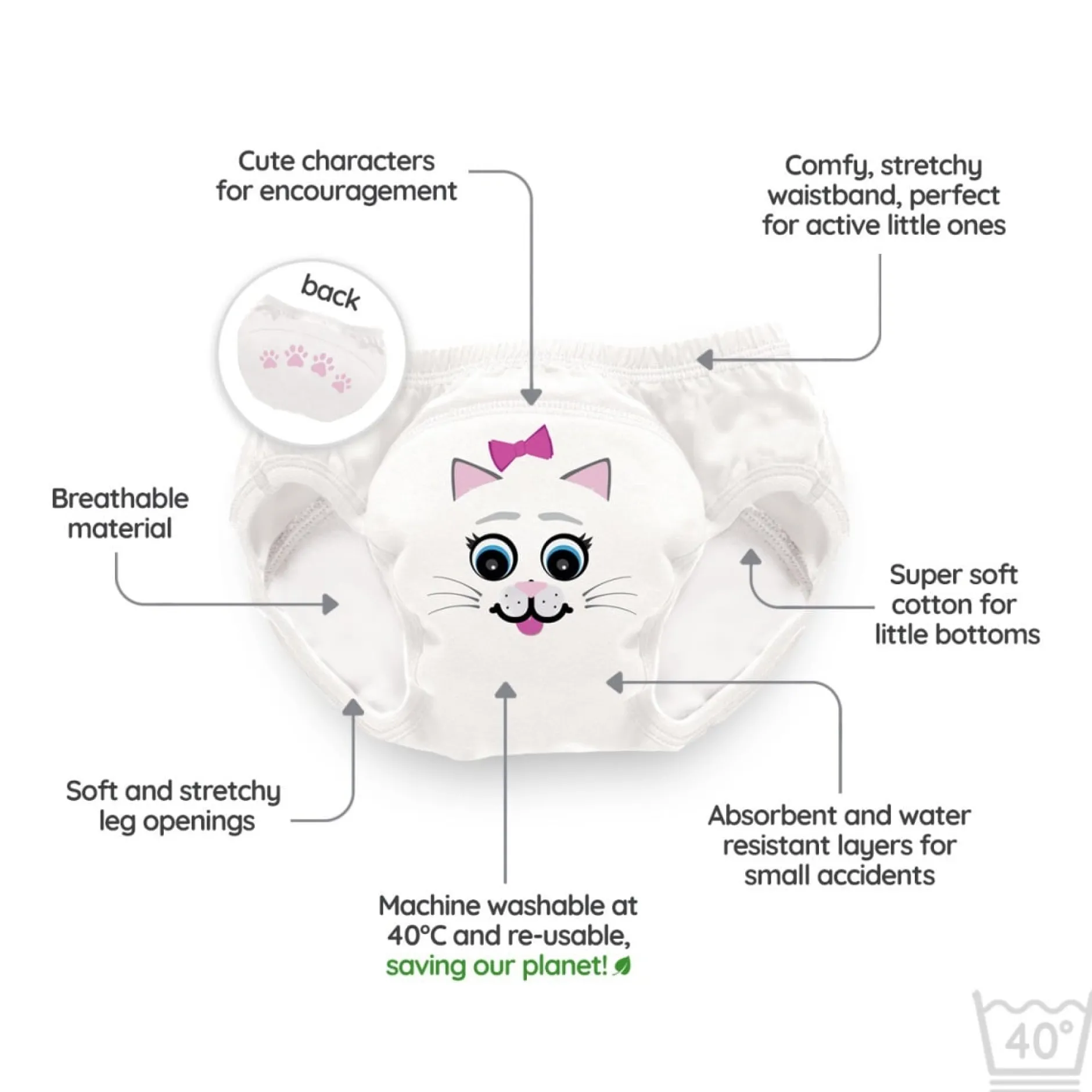 My Carry Potty Potträningsbyxa Kitty (2-3 år) 3 st