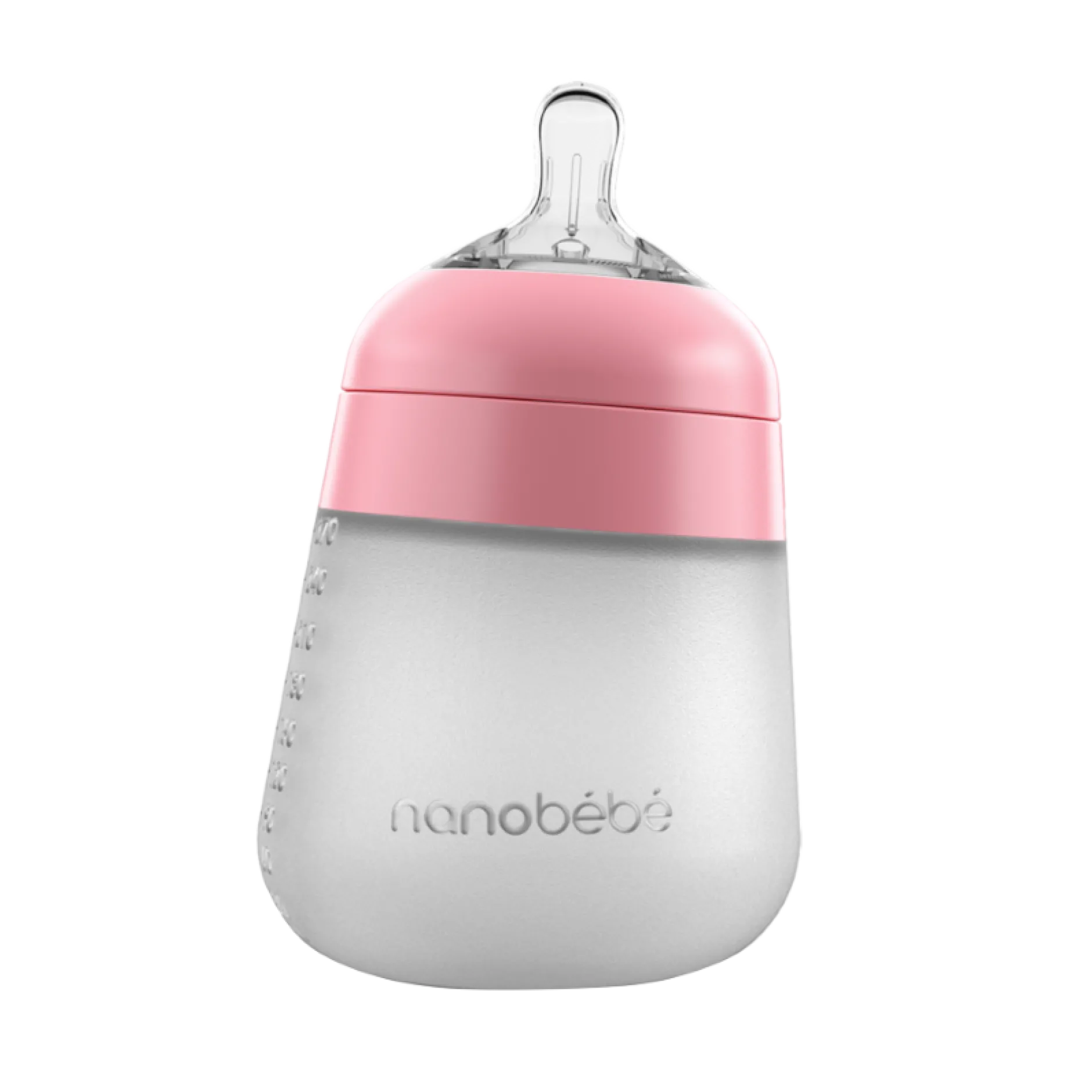 Nanobébé Flexy silikonflaska Anti-kolik Rosa 270ml