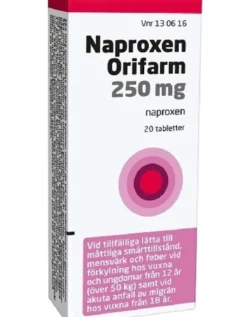 Naproxen Orifarm 250 mg Naproxen 20 tabletter