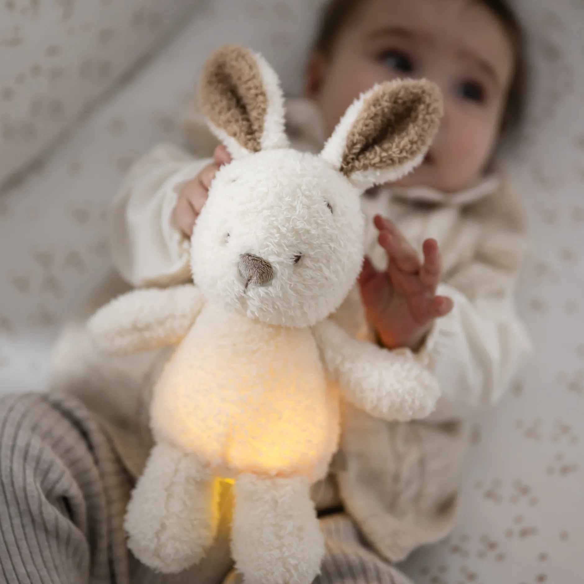 Nattou Sleepy Teddy Nattlampa Mini Kanin Vanilj