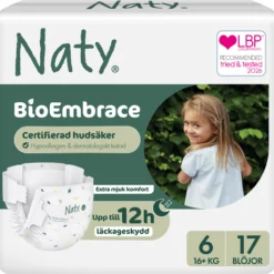 Naty Blöjor BioEmbrace strlk 6, 17 st
