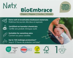 Naty Blöjor BioEmbrace strlk 1, 25 st