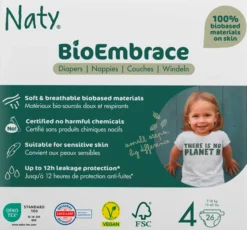 Naty Blöjor BioEmbrace strlk 4, 26 st