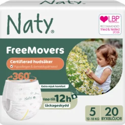 Naty Byxblöjor FreeMovers strlk 5, 20 st