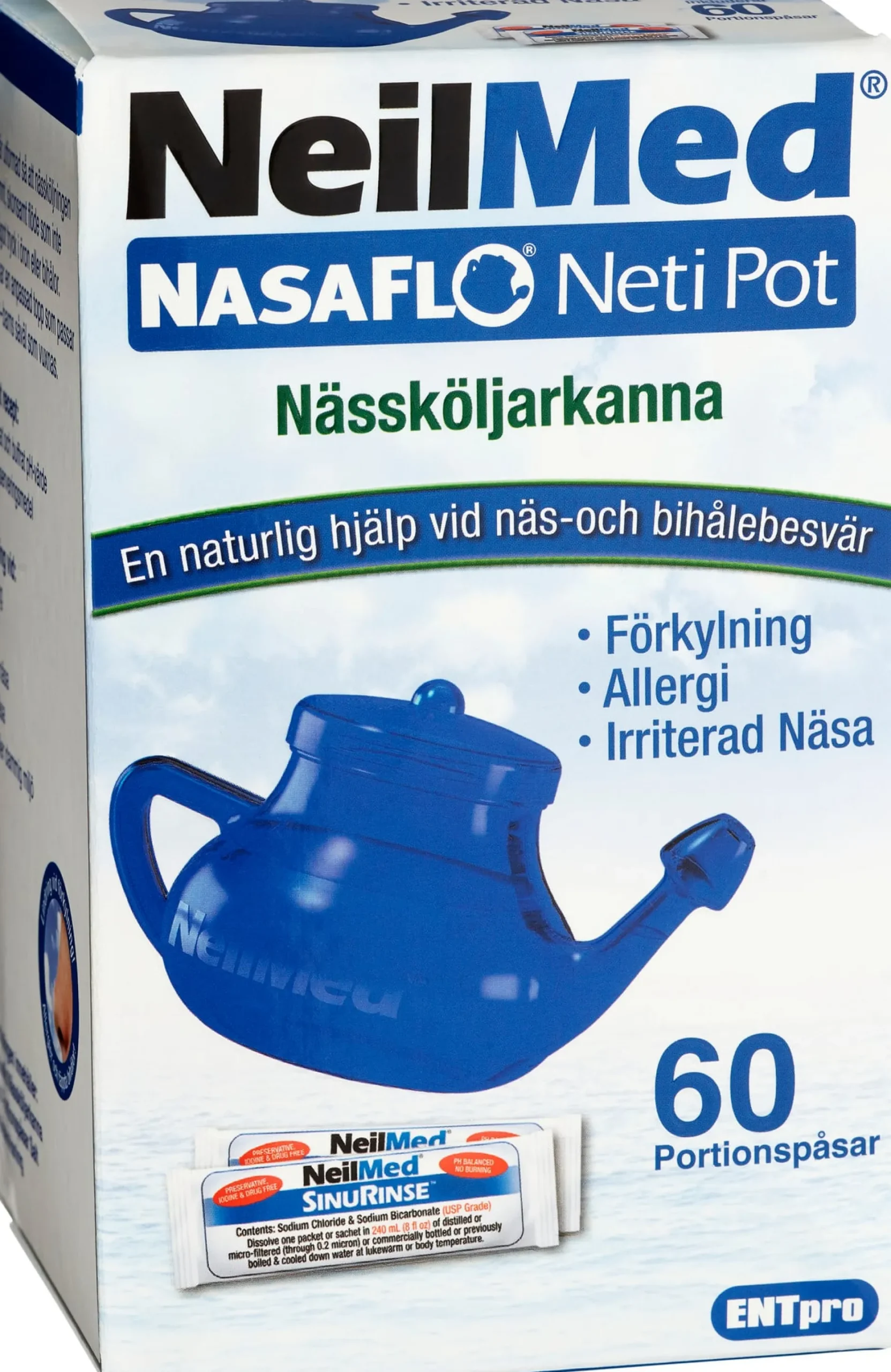 NeilMed NasaFlo Nässköljarkanna & Portionspåsar 60 st