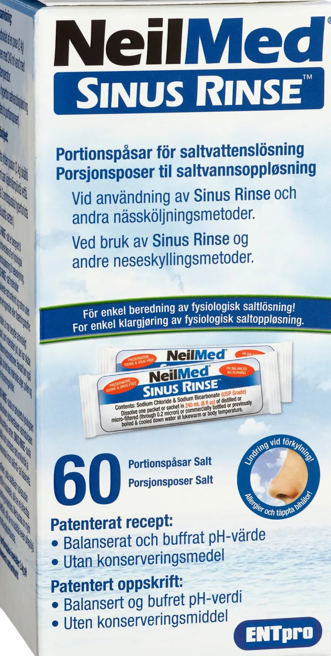 NeilMed Sinus Rinse Salt 60 Portionspåsar