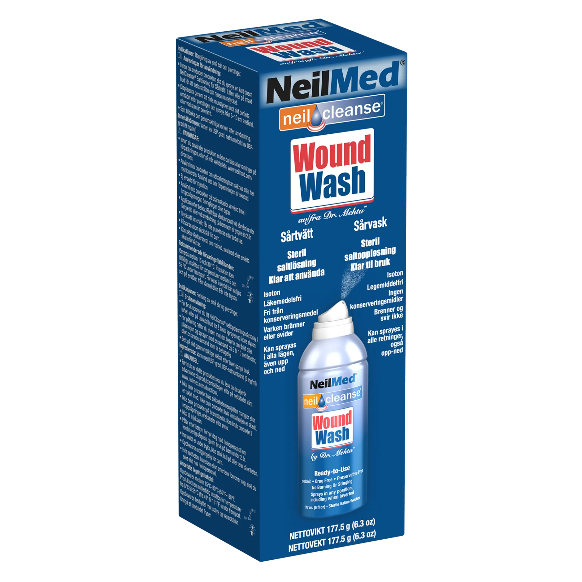 NeilMed Wound Wash Spray 177 ml