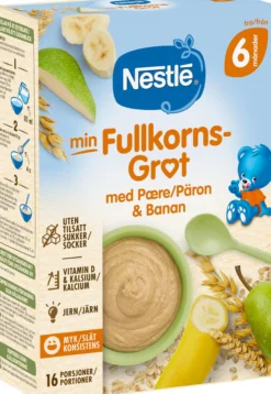 NESTLÉ Fullkorn Gröt Päron Banan 6 månader