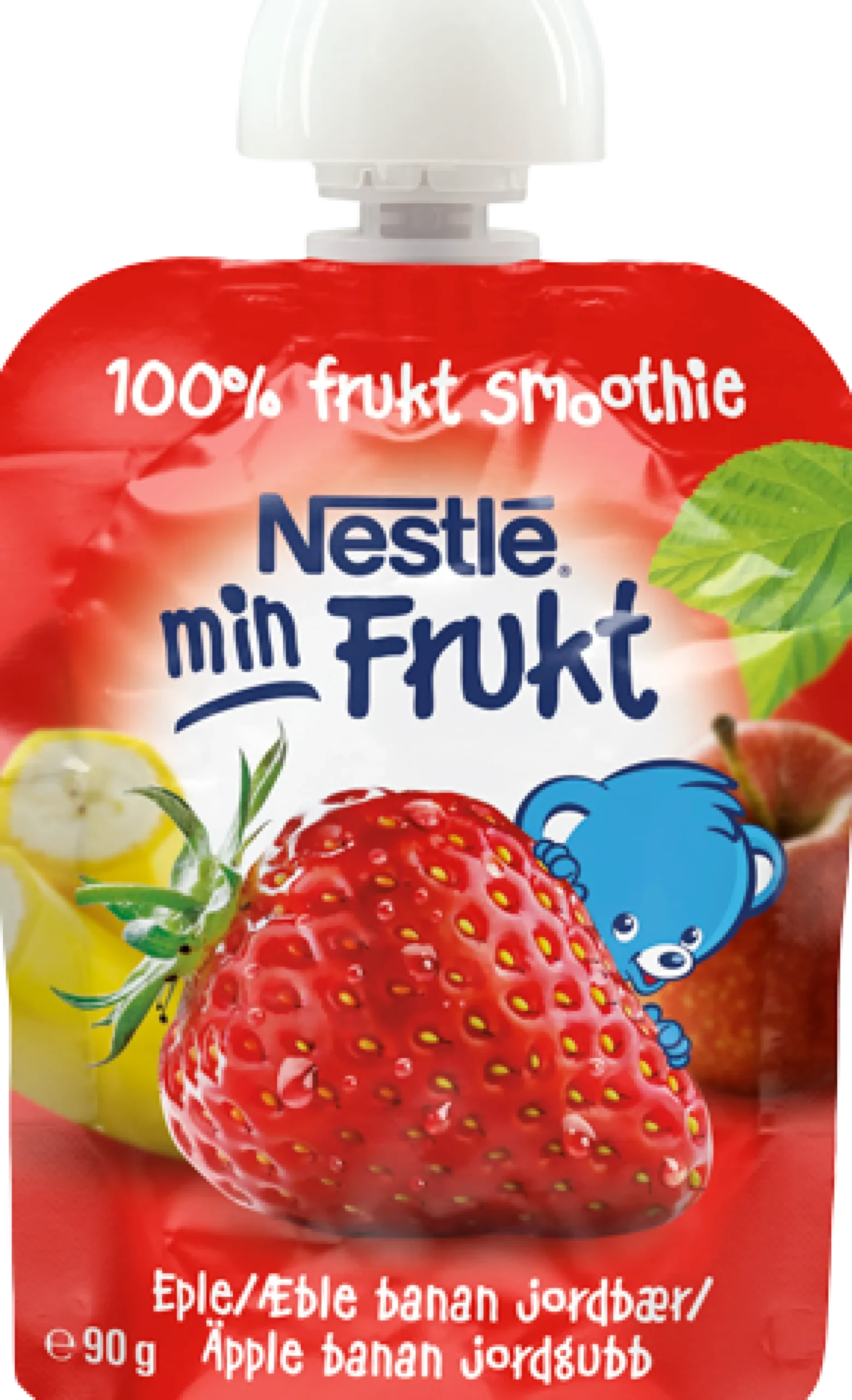 Nestlé Min frukt äpple banan & jordgubb 6 månader 90 g