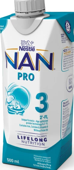 Nestlé NAN PRO 3 Drickfärdig Mjölkdryck 500 ml