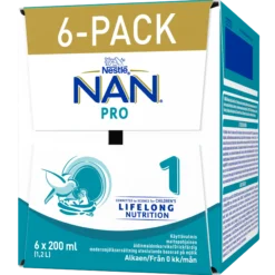 Nestlé NAN 1 PRO från nyfödd 6 x 200ml