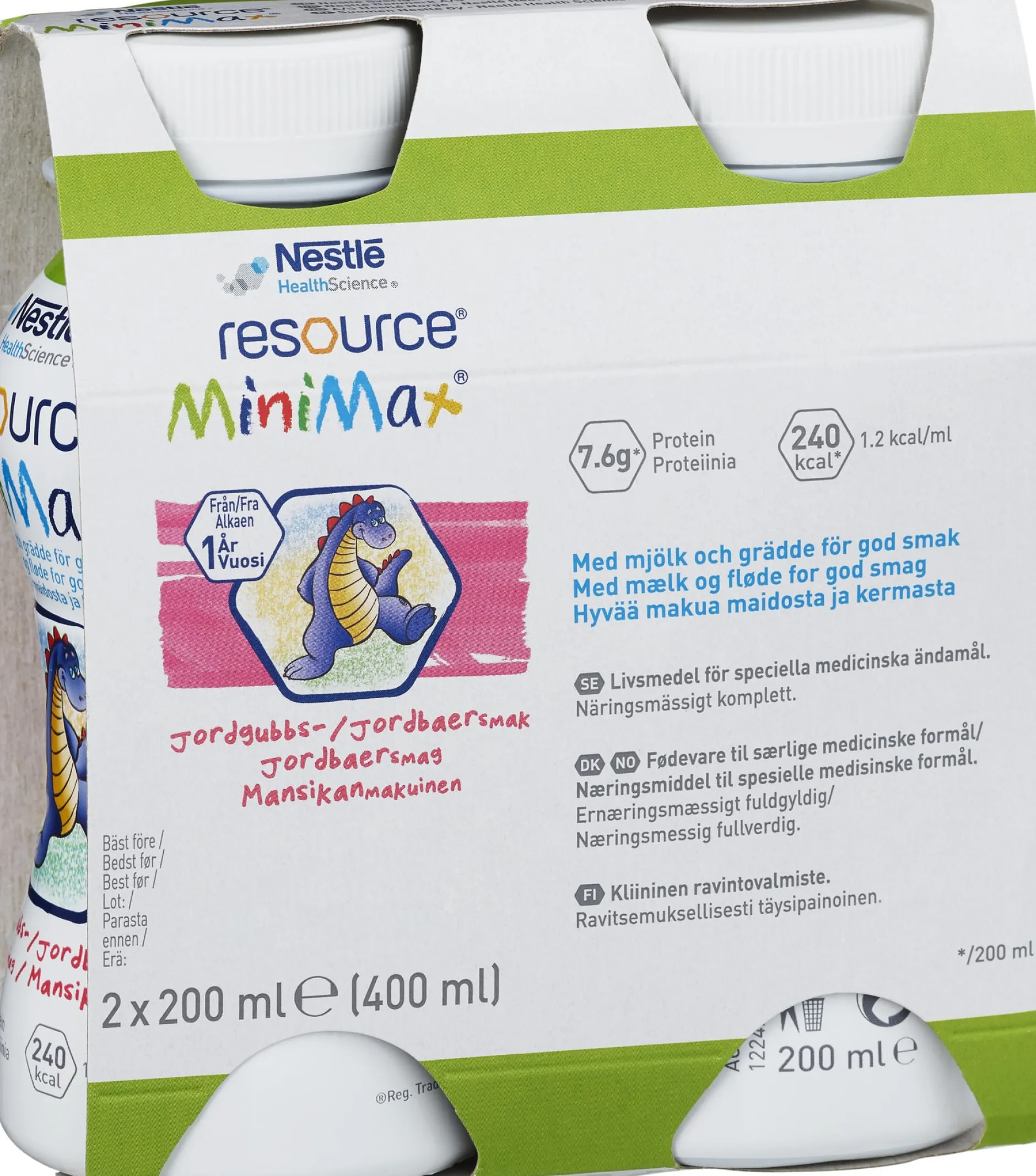 Nestlé Resource MiniMax Jordgubb 2 x 200 ml
