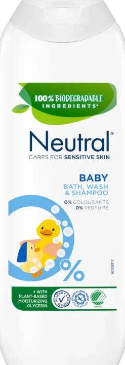 Neutral Baby Bath & Shampoo Wash Duschtvål för känslig hud 250 ml