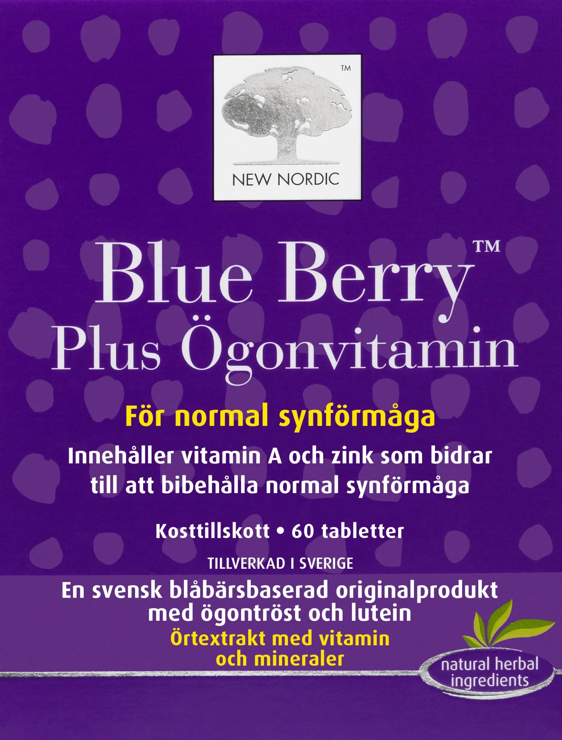 New Nordic Blue Berry Plus Ögonvitamin 60 st