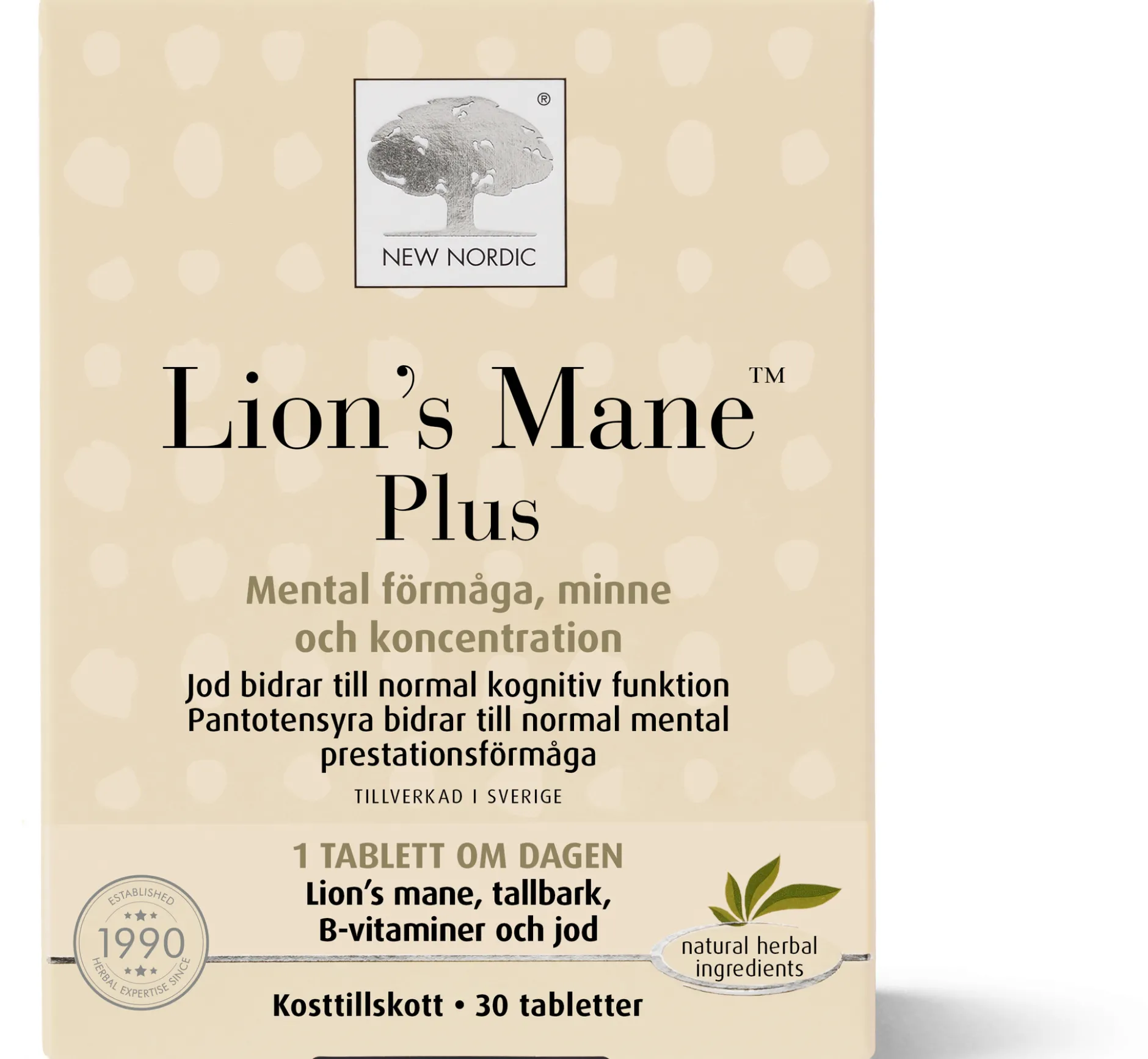 New Nordic Lion's Mane Plus 30 tabletter