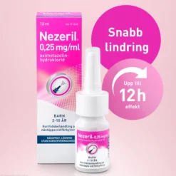 Nezeril 0,25mg/ml Nässpray (utan konserveringsmedel) 7,5 ml