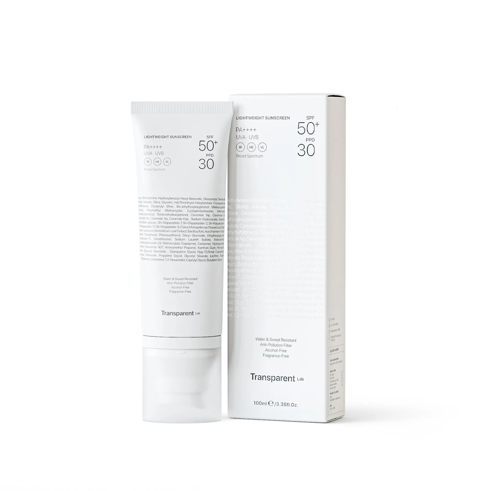 Niche Beauty Lab Transparent Lab Lightweight SPF 50+ Sunscreen 100 ml