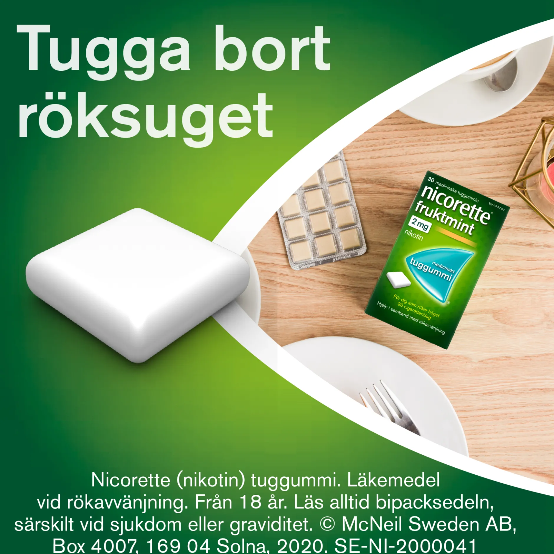 Nicorette Fruktmint Medicinskt Tuggummi 2 mg 105 st