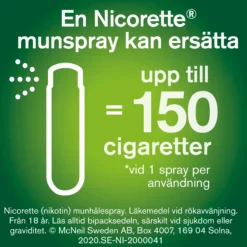 NicoretteFruktmintMunhålespray 1 mg/spray 2 x 150 spraydoser