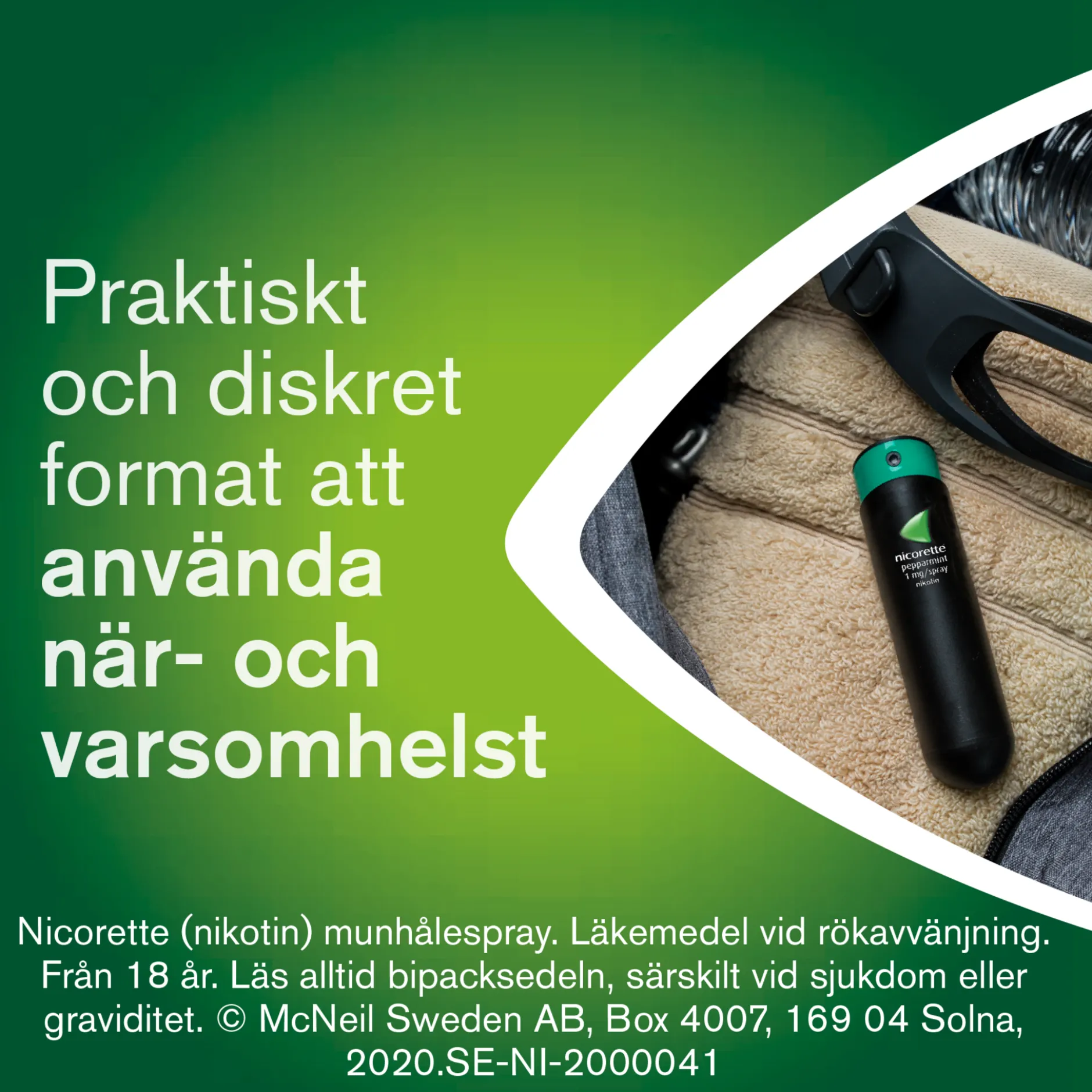 NicoretteFruktmintMunhålespray 1 mg/spray 2 x 150 spraydoser