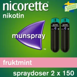 NicoretteFruktmintMunhålespray 1 mg/spray 2 x 150 spraydoser
