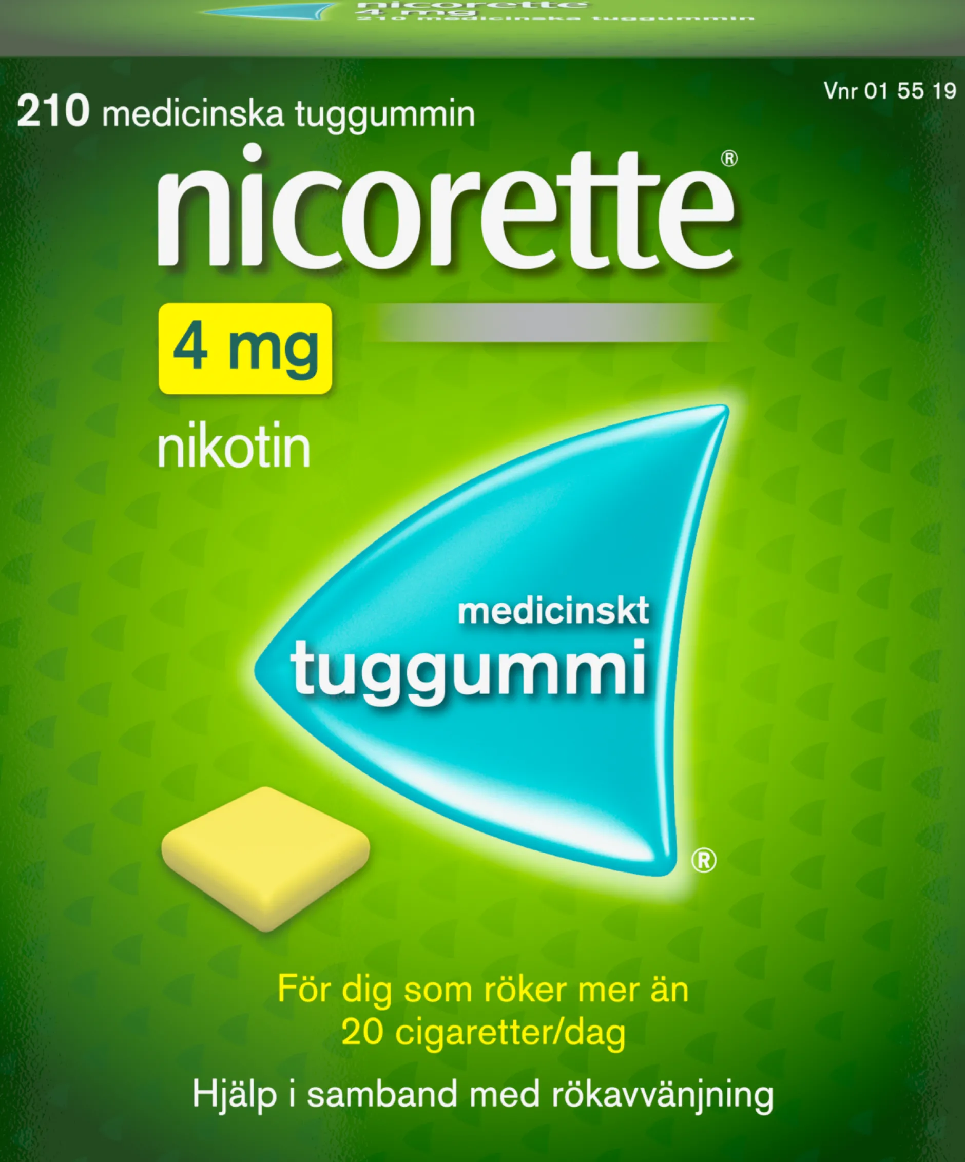 Nicorette Medicinskt Tuggummi 4 mg 210 st
