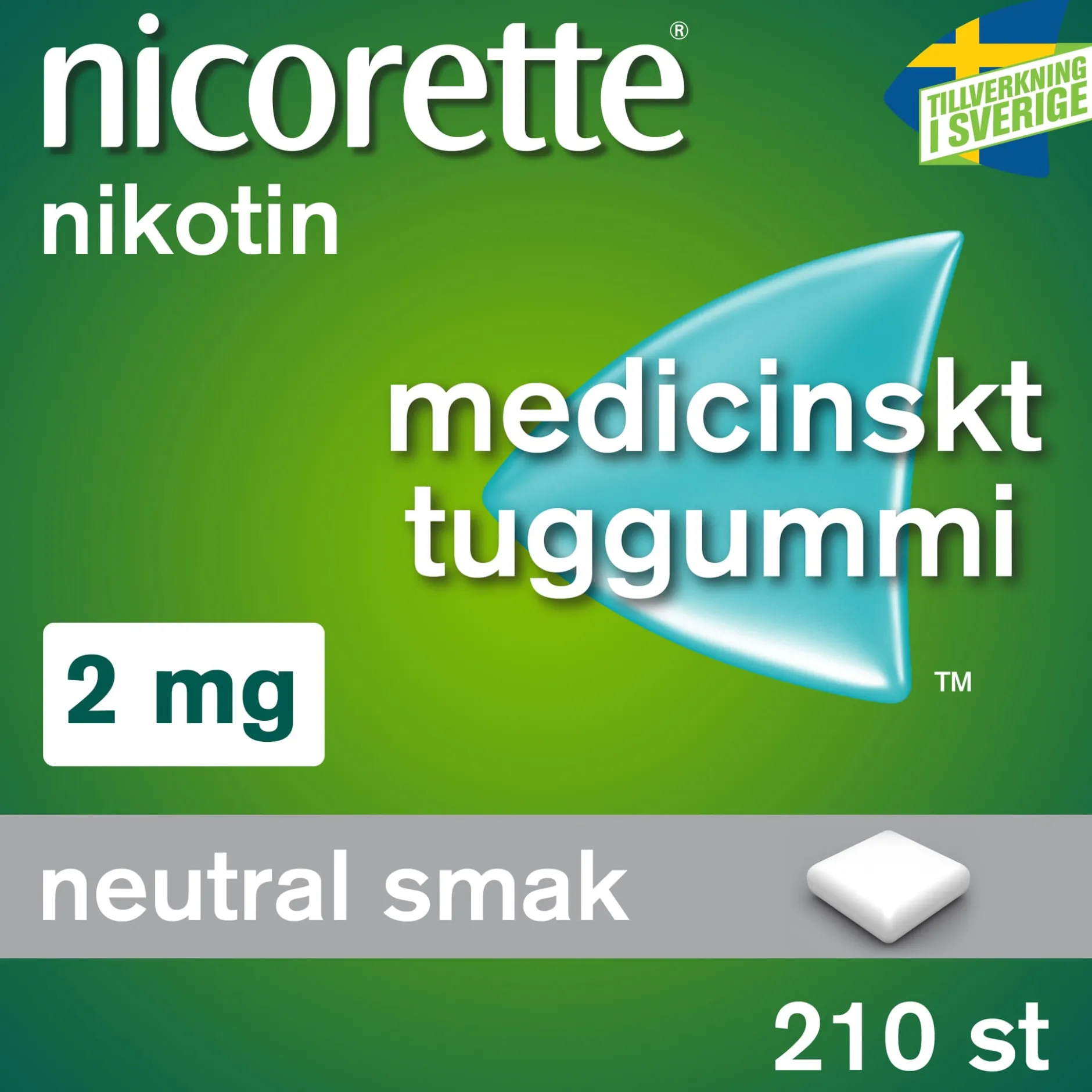 Nicorette Medicinskt Tuggummi 2 mg 210 st