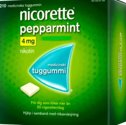 Nicorette Pepparmint Medicinskt Tuggummi 4 mg 210 st
