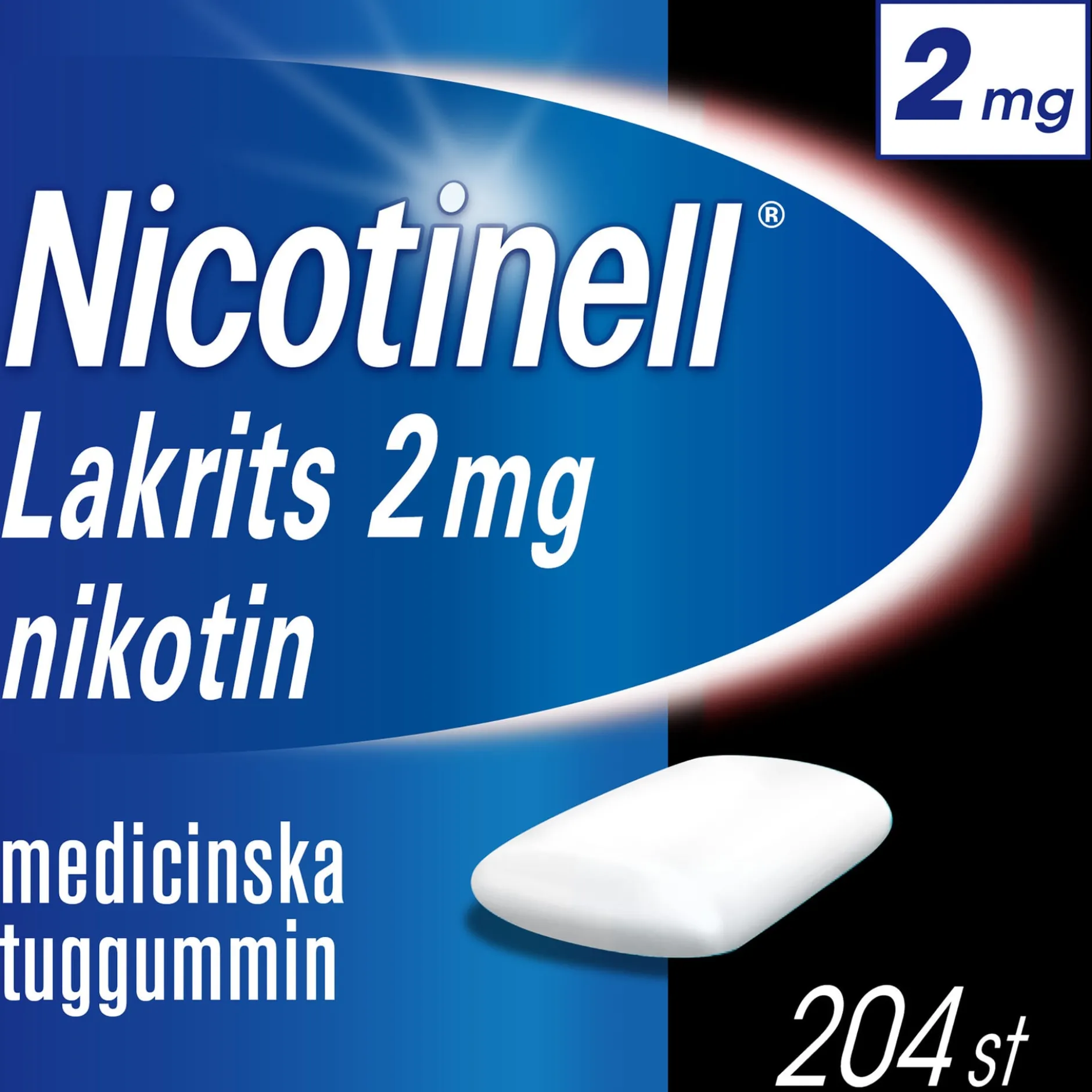 Nicotinell Lakrits 2mg Nikotin Medicinska tuggummin 204 st