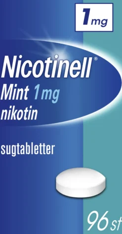 Nicotinell Mint 1 mg Nikotin Komprimerade Sugtabletter 96 st