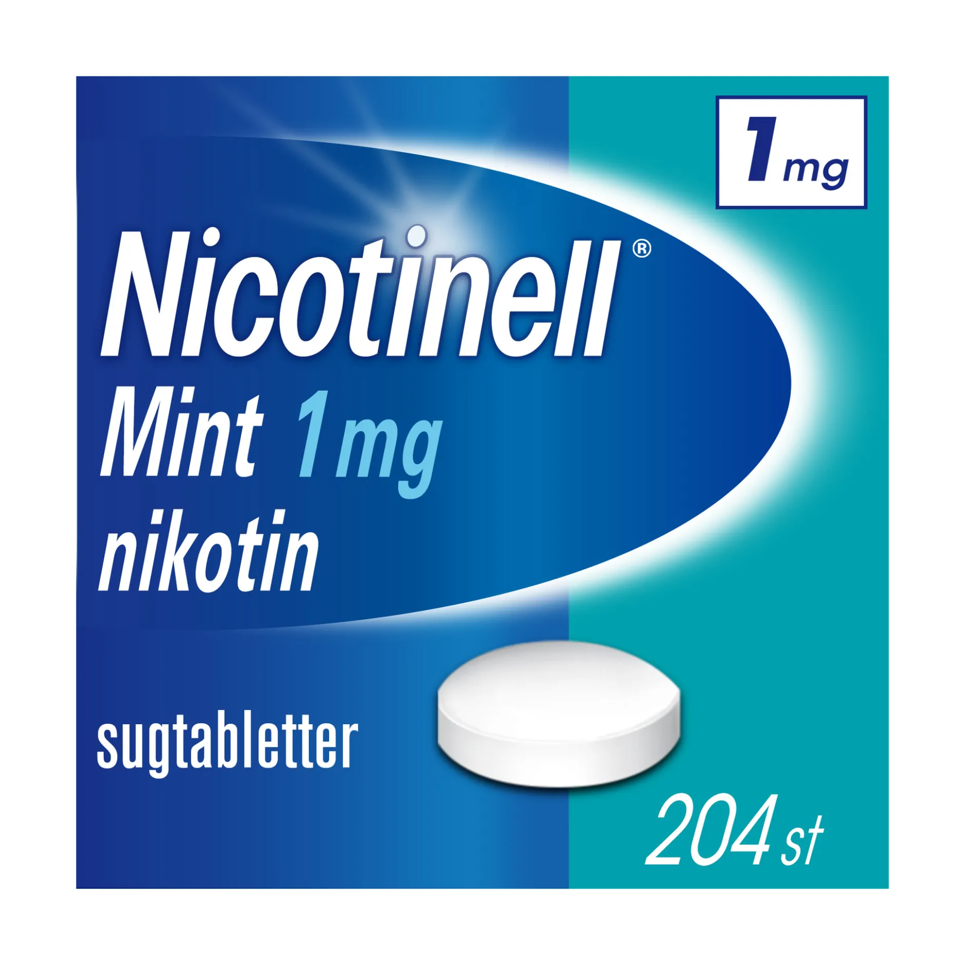 Nicotinell Mint 1 mg Nikotin Komprimerade Sugtabletter 204 st