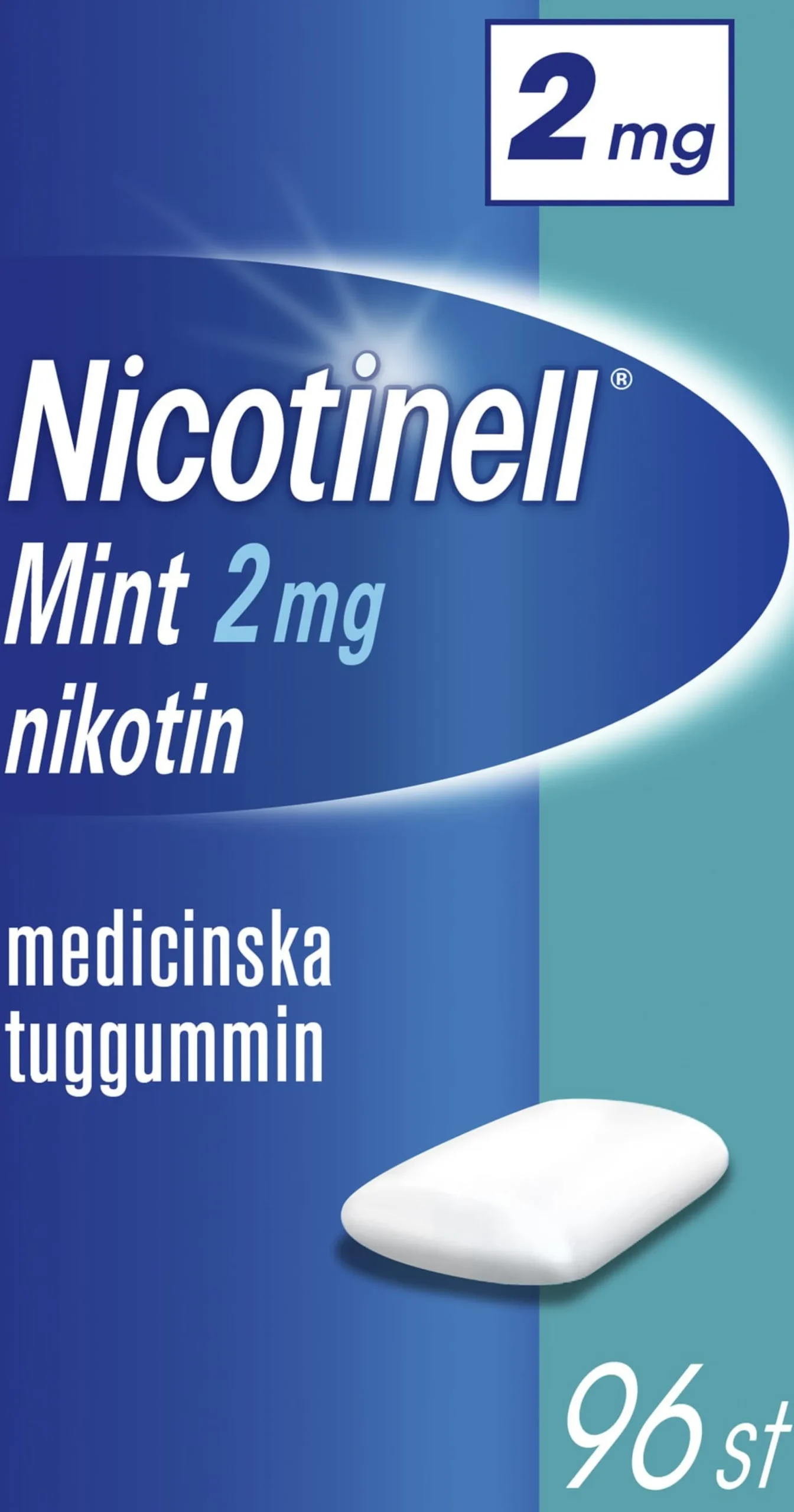 Nicotinell Mint 2mg Nikotin Medicinska Tuggummin 96 st